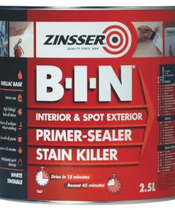 Zinsser B-I-N Shellac-Based Primer Sealer 2.5Ltr