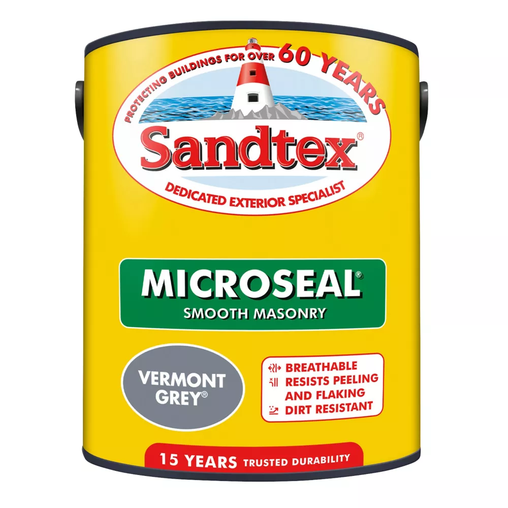 Sandtex Smooth Masonry Paint Vermont Grey 5Ltr