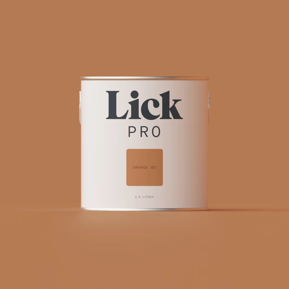 LickPro Eggshell Orange 02 Emulsion Paint 2.5Ltr
