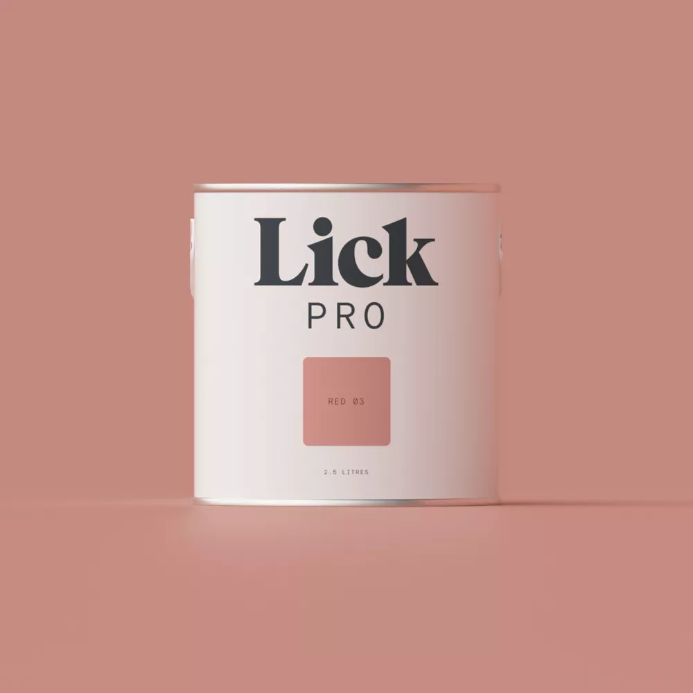 LickPro Eggshell Red 03 Emulsion Paint 2.5Ltr