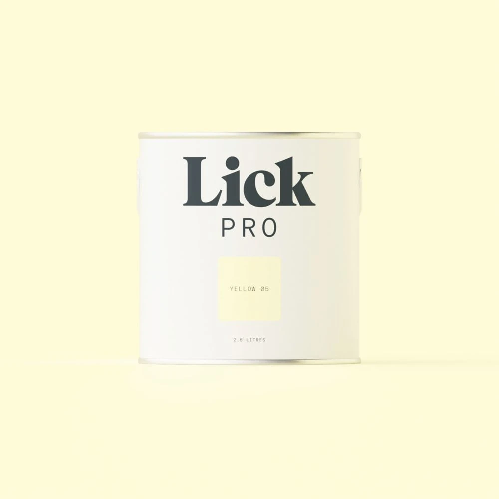 LickPro Matt Yellow 05 Emulsion Paint 2.5Ltr