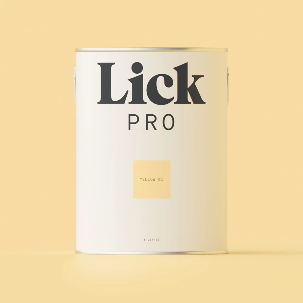 LickPro Eggshell Yellow 01 Emulsion Paint 5Ltr