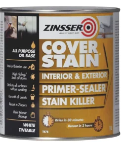 Zinsser Cover Stain Primer White 1Ltr