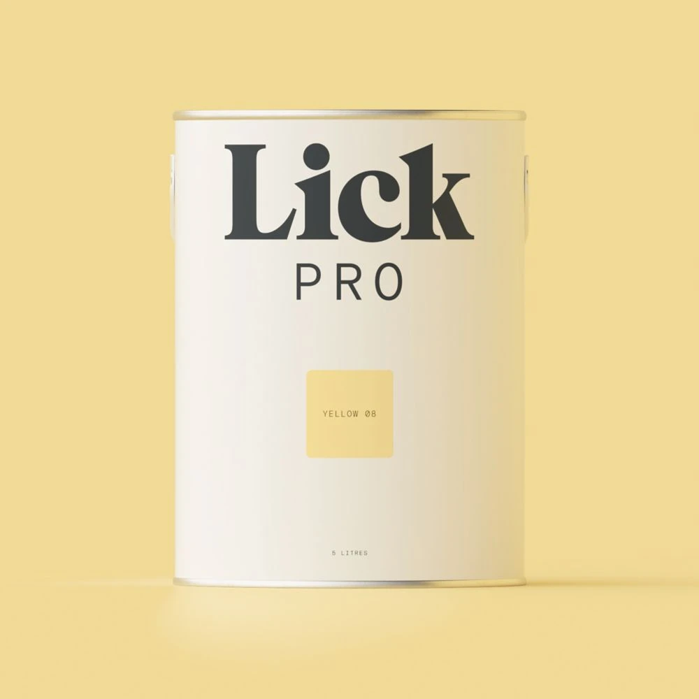 LickPro Matt Yellow 08 Emulsion Paint 5Ltr