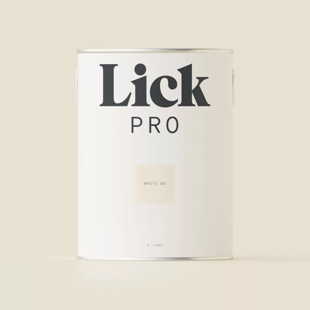 LickPro Matt White 05 Emulsion Paint 5Ltr