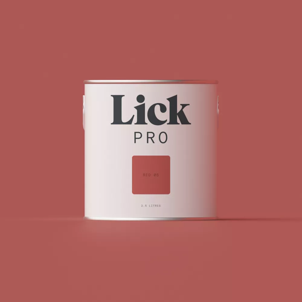 LickPro Matt Red 05 Emulsion Paint 2.5Ltr