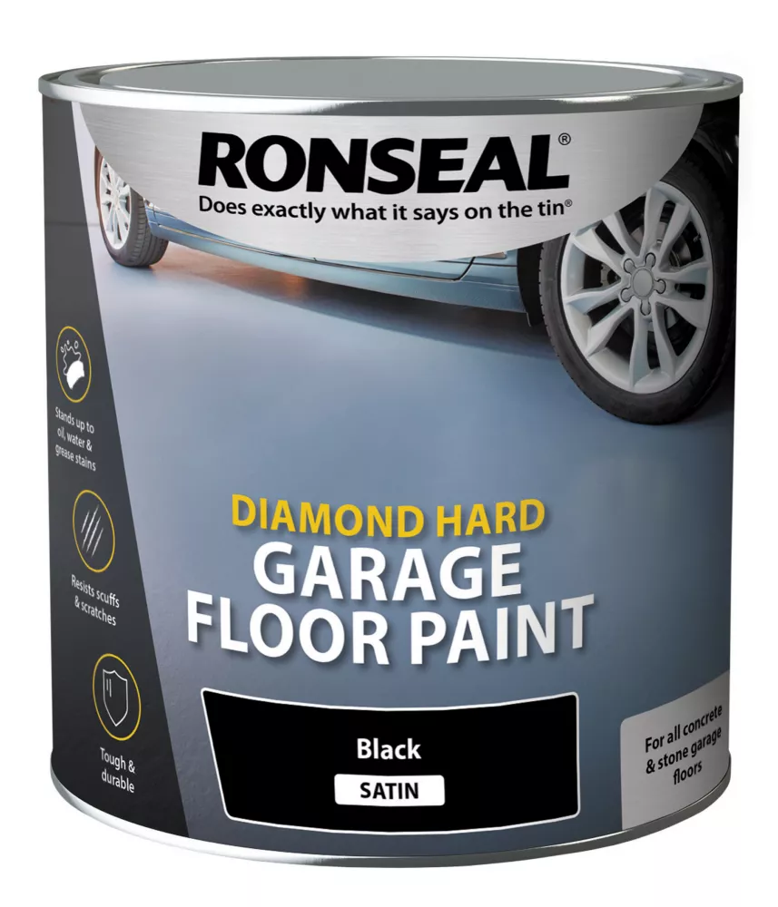 Ronseal Diamond Hard Garage Floor Paint Black 2.5Ltr