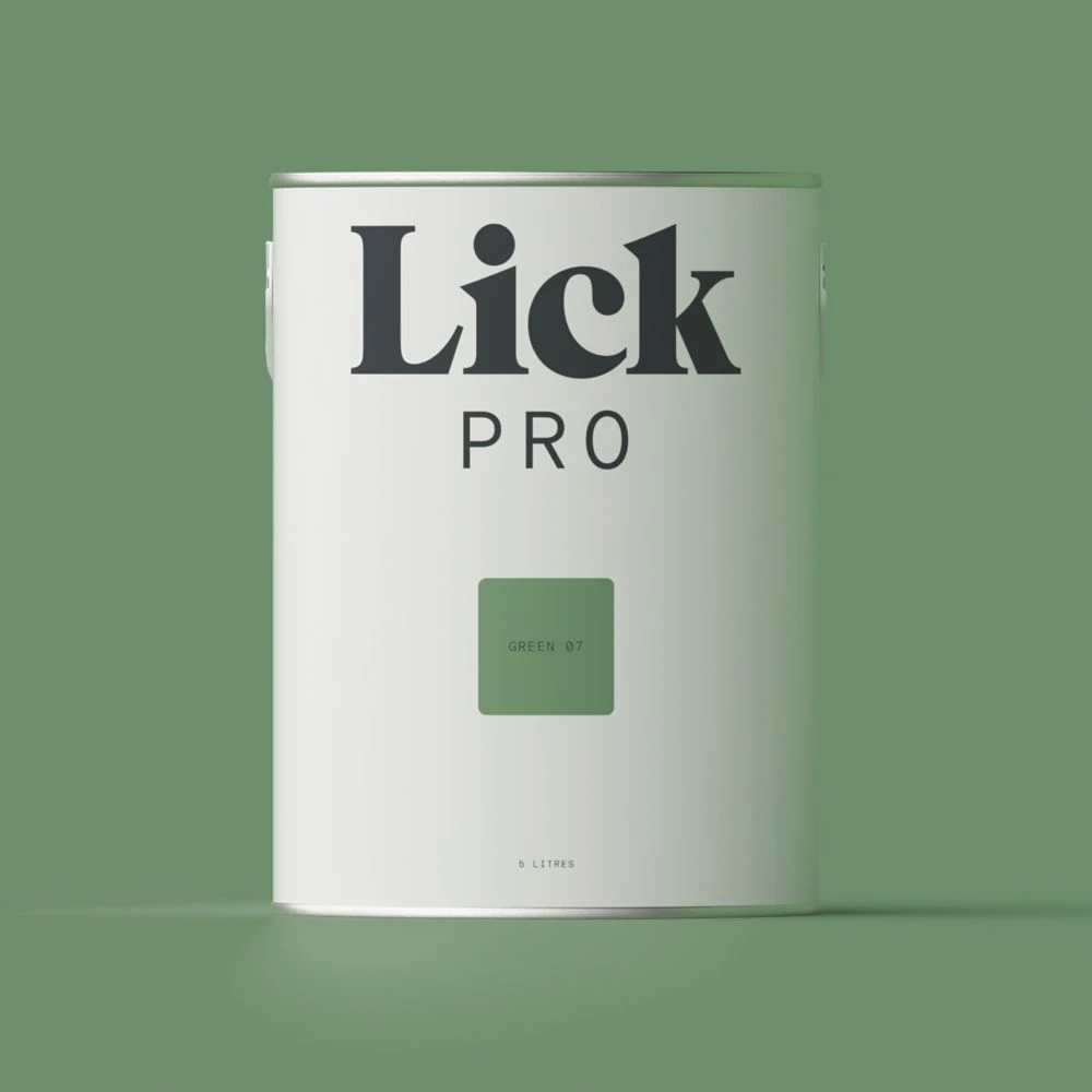 LickPro Matt Green 07 Emulsion Paint 5Ltr