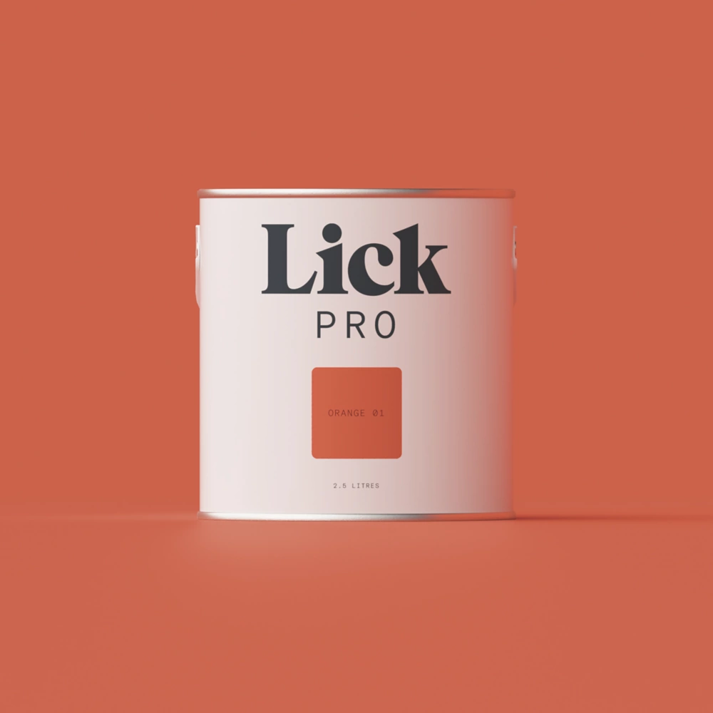 LickPro Eggshell Orange 01 Emulsion Paint 2.5Ltr