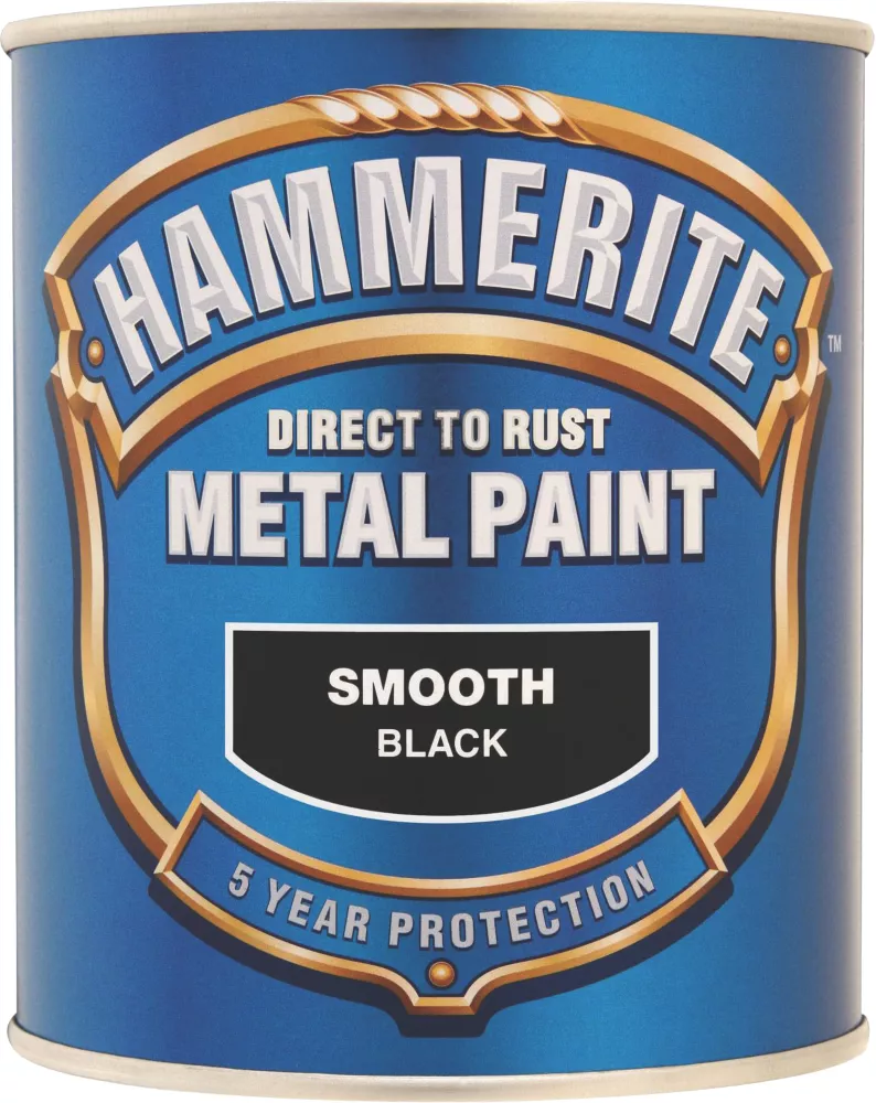 Hammerite Smooth Smooth Metal Paint Black 750ml - Image 2