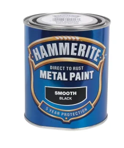 Hammerite Smooth Smooth Metal Paint Black 750ml