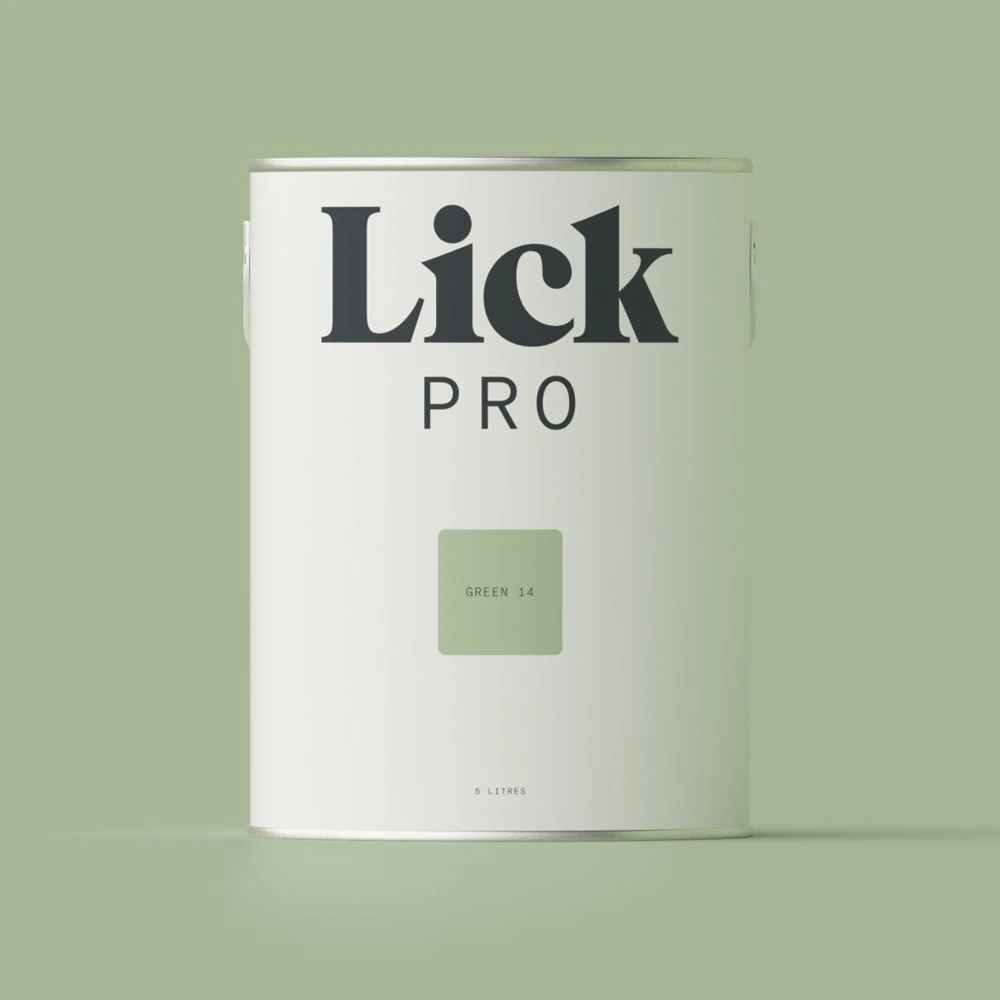 LickPro Matt Green 14 Emulsion Paint 5Ltr