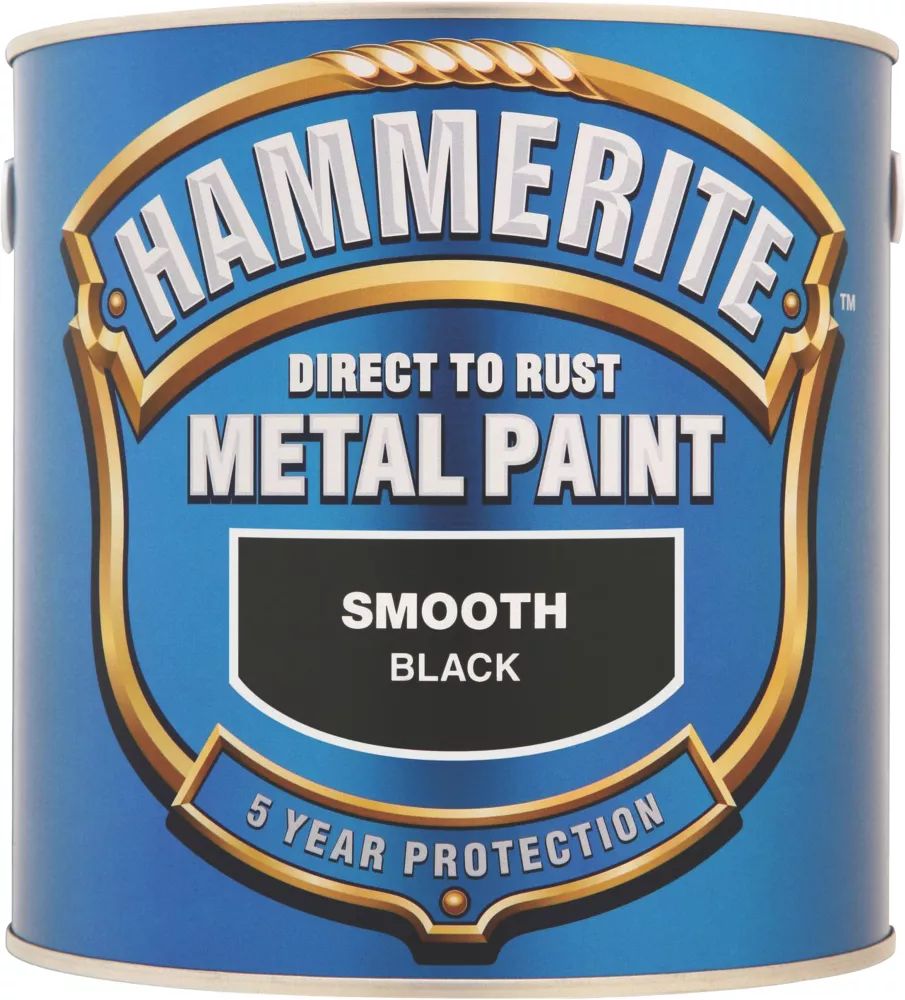 Hammerite Smooth Smooth Metal Paint Black 2.5Ltr - Image 2