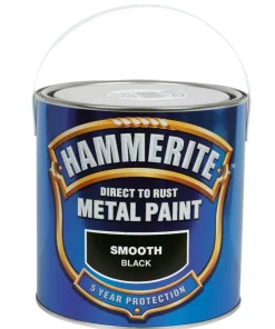 Hammerite Smooth Smooth Metal Paint Black 2.5Ltr