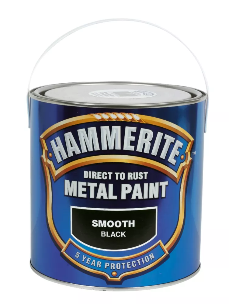 Hammerite Smooth Smooth Metal Paint Black 2.5Ltr