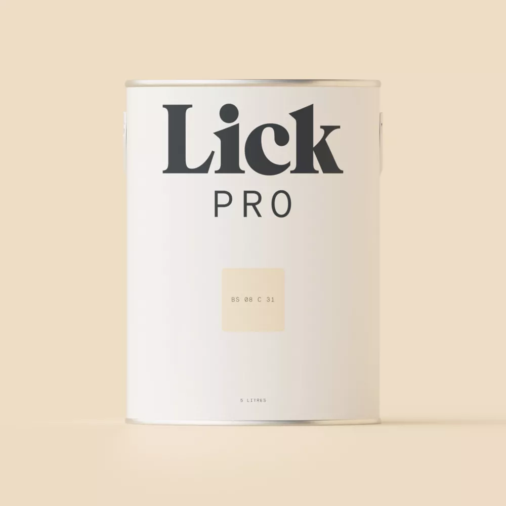 LickPro Eggshell White BS 08 C 31 Emulsion Paint 5Ltr