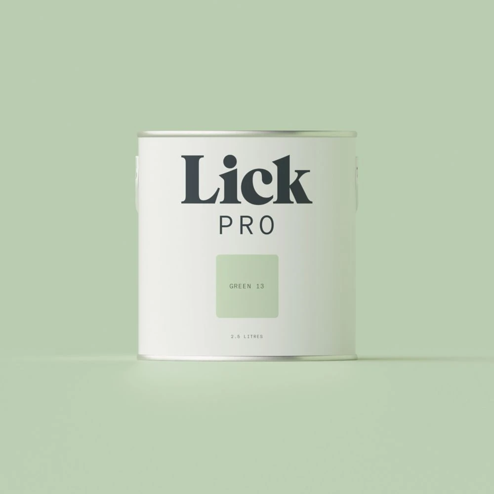 LickPro Matt Green 13 Emulsion Paint 2.5Ltr