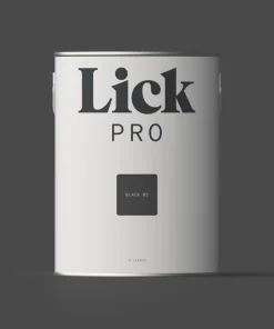 LickPro Matt Black 02 Emulsion Paint 5Ltr