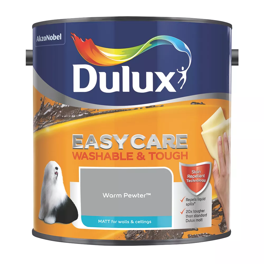 Dulux EasyCare Matt Warm Pewter Emulsion Paint 2.5Ltr