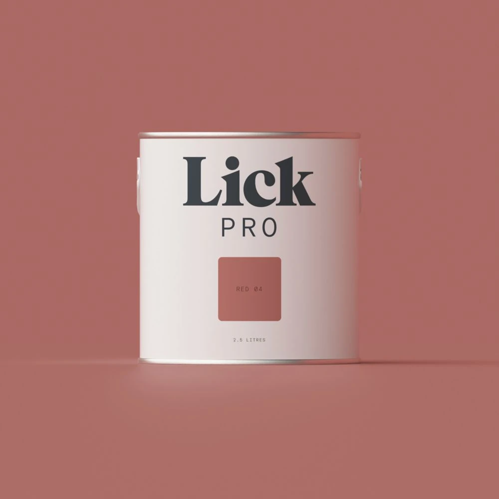 LickPro Eggshell Red 04 Emulsion Paint 2.5Ltr