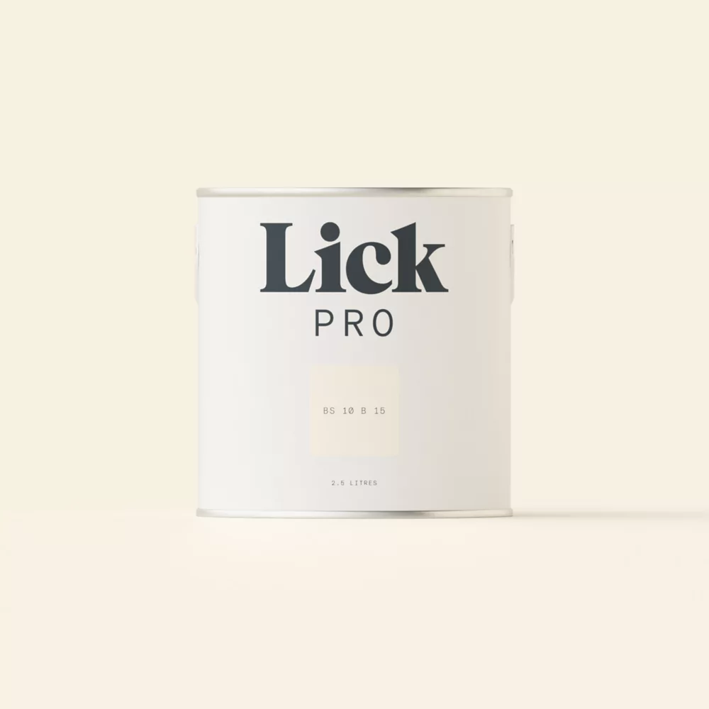 LickPro Eggshell White BS 10 B 15 Emulsion Paint 2.5Ltr