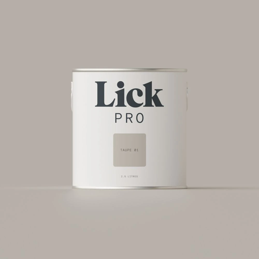 LickPro Eggshell Taupe 01 Emulsion Paint 2.5Ltr
