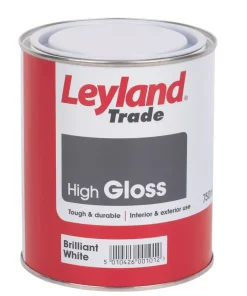 Leyland Trade High Gloss Brilliant White Trim Paint 750ml