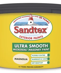 Sandtex Ultra Smooth Masonry Paint Magnolia 10Ltr