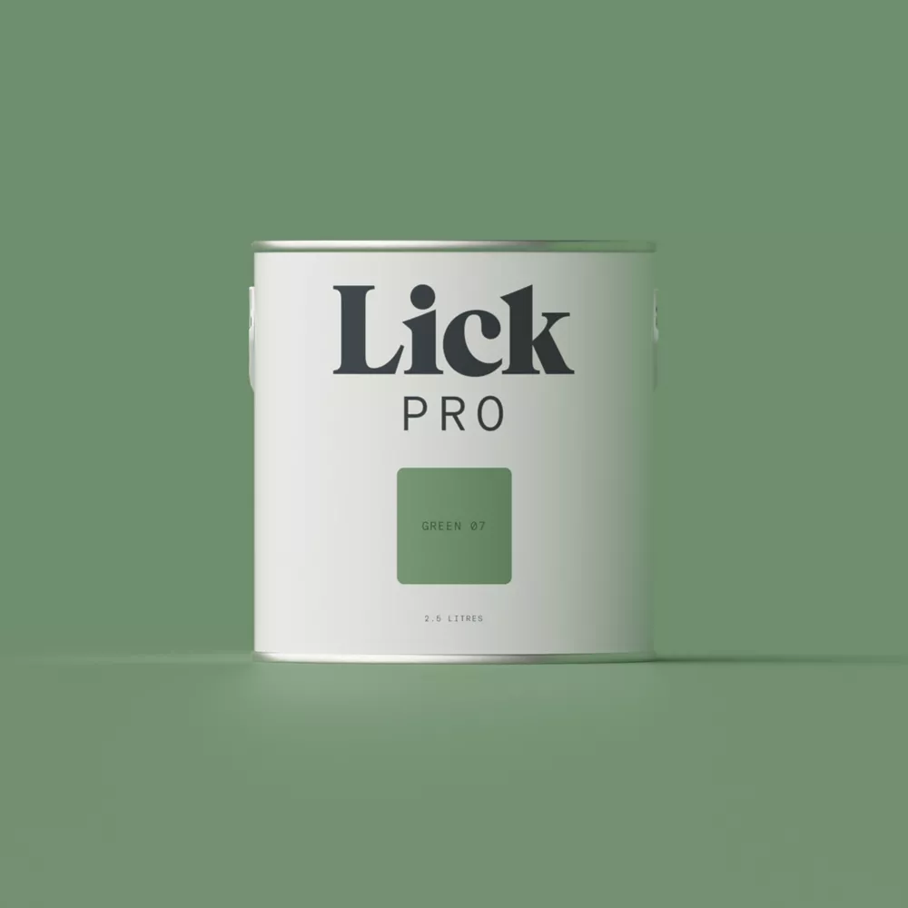 LickPro Eggshell Green 07 Emulsion Paint 2.5Ltr