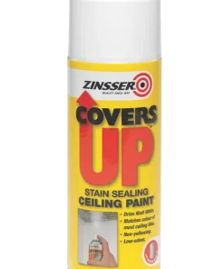 Zinsser Covers Up Vertical Ceiling Spray Paint Flat White 400ml