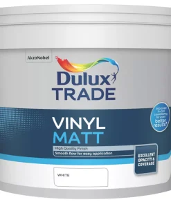 Dulux Trade Matt White Emulsion Paint 10Ltr
