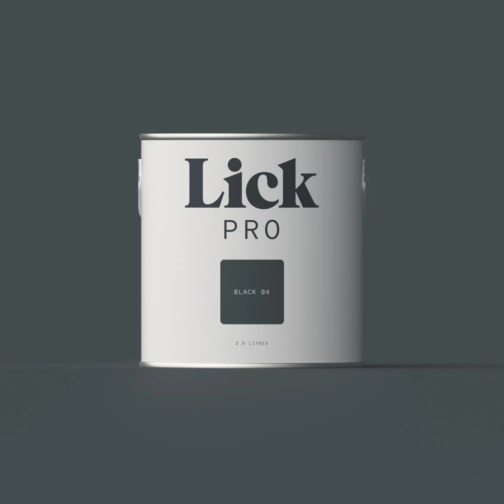 LickPro Eggshell Black 04 Emulsion Paint 2.5Ltr