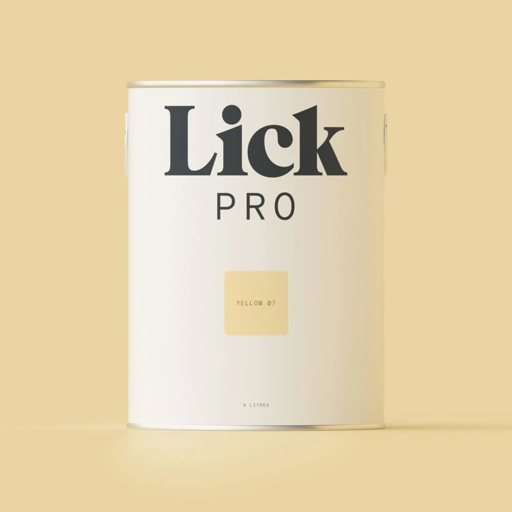 LickPro Eggshell Yellow 07 Emulsion Paint 5Ltr