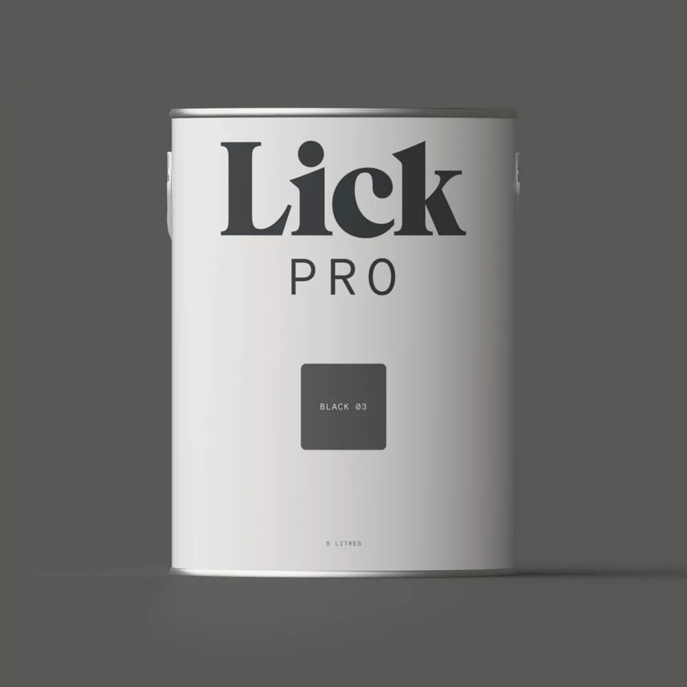 LickPro Matt Black 03 Emulsion Paint 5Ltr