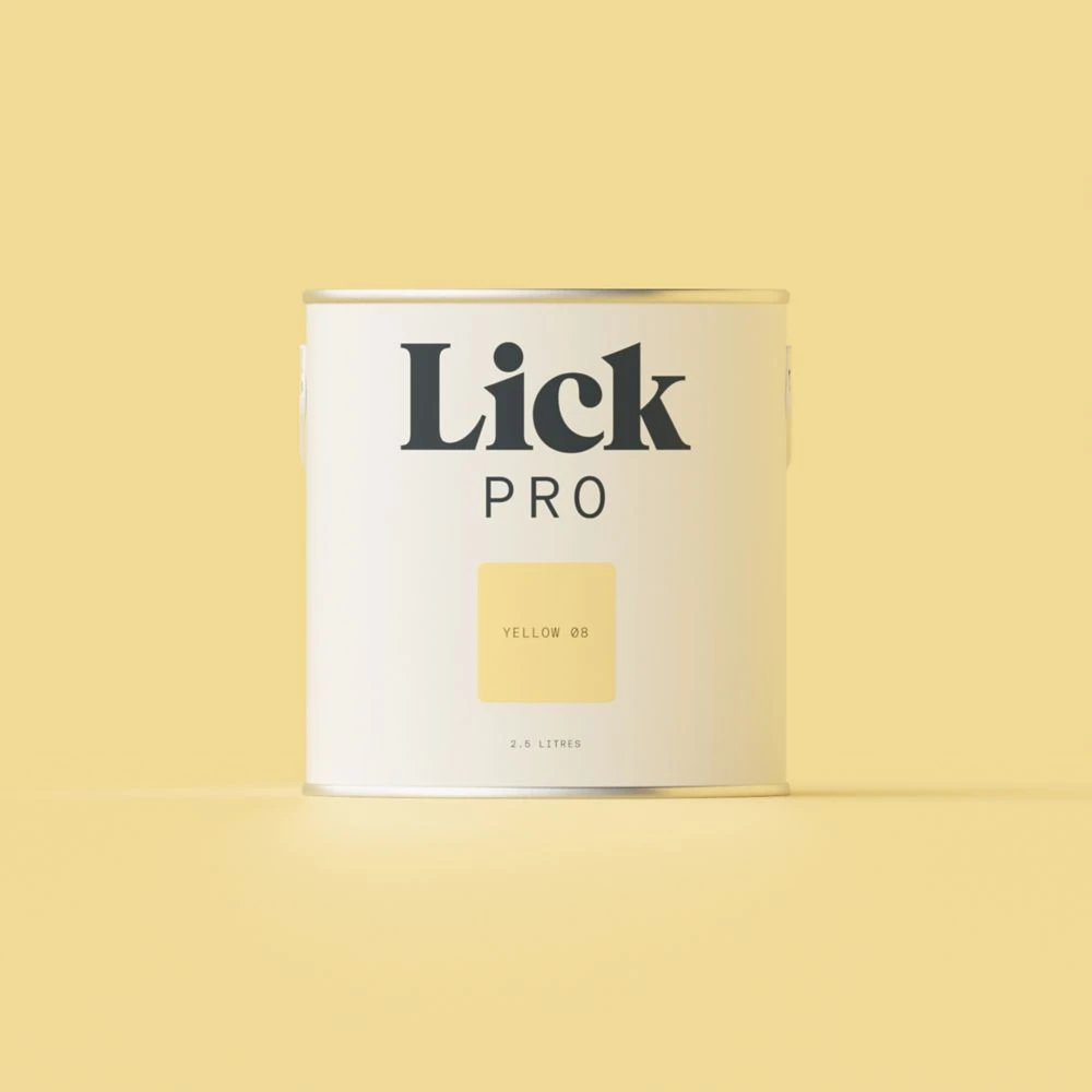 LickPro Matt Yellow 08 Emulsion Paint 2.5Ltr