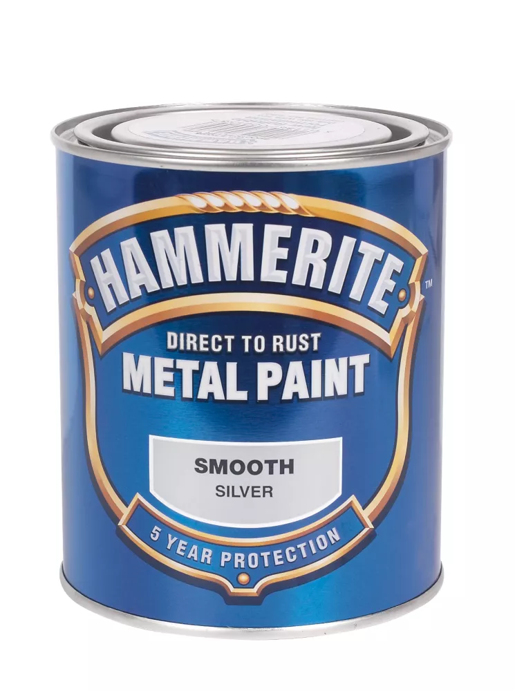 Hammerite Smooth Smooth Metal Paint Silver 750ml
