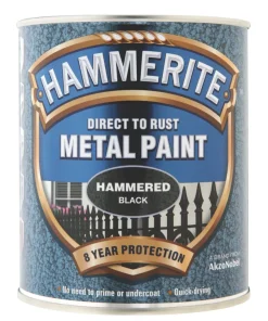 Hammerite Hammered Metal Paint Black 750ml
