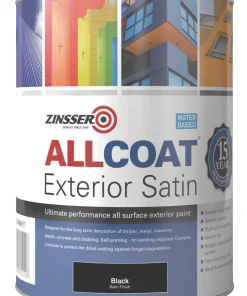 Zinsser All Coat Exterior Paint Black 1Ltr