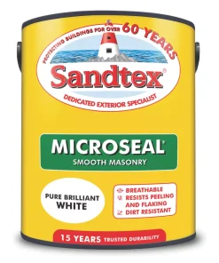 Sandtex Ultra Smooth Masonry Paint Pure Brilliant White 5Ltr