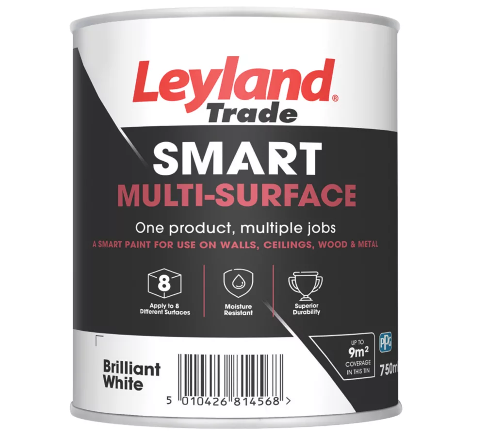 Leyland Trade Smart Eggshell Brilliant White Emulsion Smart Multi-Surface Paint 750ml