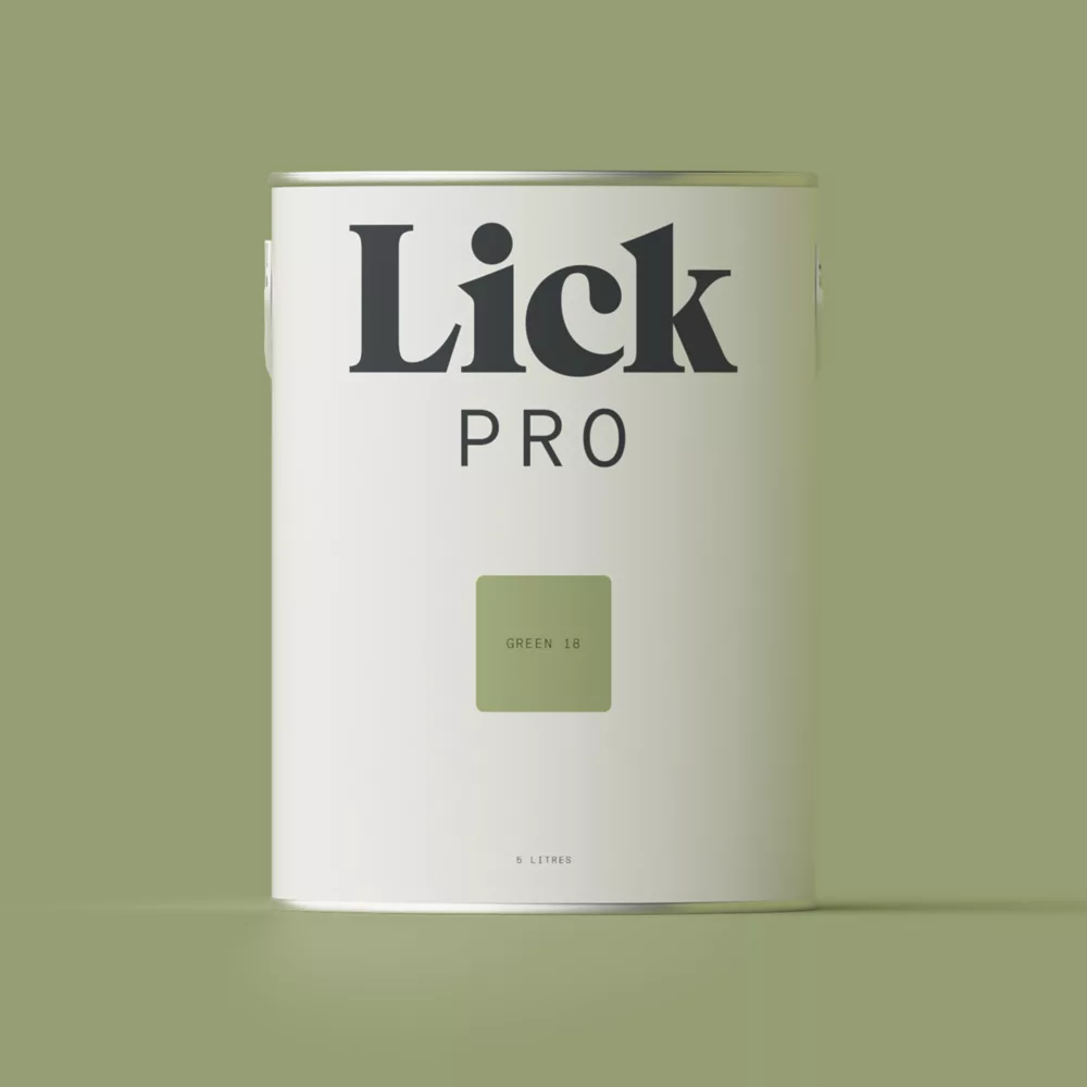 LickPro Matt Green 18 Emulsion Paint 5Ltr